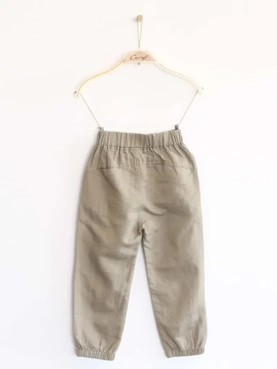 Boys Casual Solid Tapered Elastic Waist Pants - Image 7