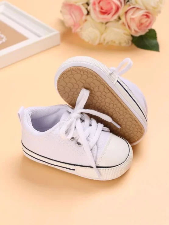 Baby Minimalist Rubber Lace Up Front Sneakers - Image 3