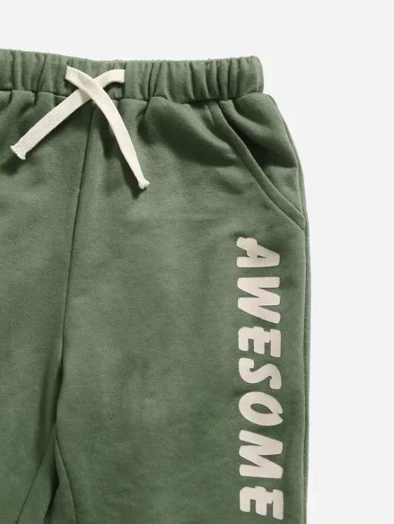Toddler Boys Dinosaur Print Top & Letter Graphic Sweatpants - Image 2
