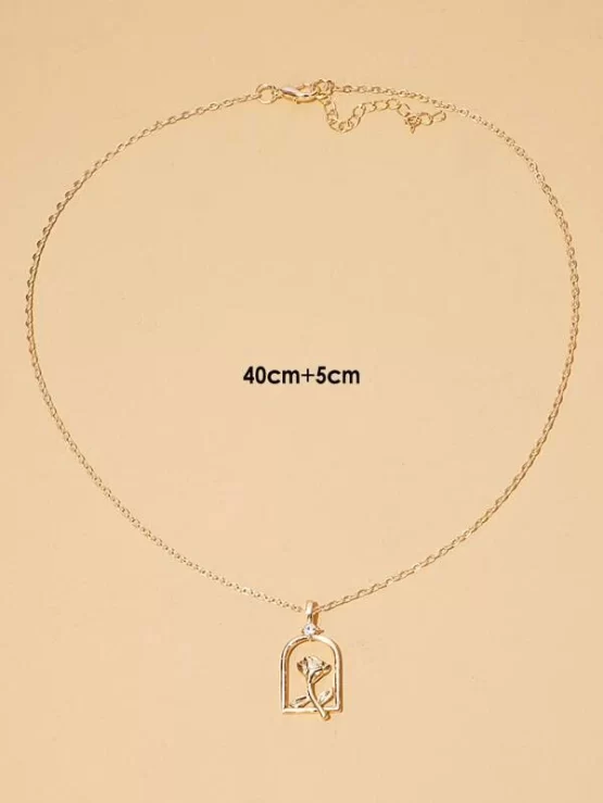 Fashionable Pendant Flowers Charm Necklace - Image 2