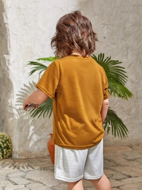 Toddler Boys Casual Slogan Graphic Tee & Shorts - Image 3