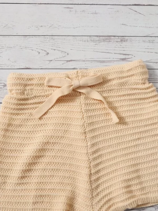 Teen Girls Scallop Trim Crop Cami Top & Knotted Shorts - Image 3