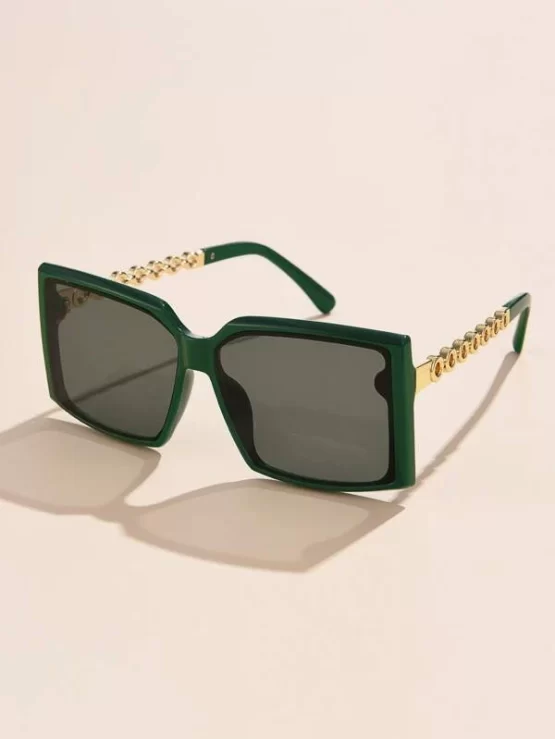 One Piece Casual Square Frame Fashion Glasses - Image 2