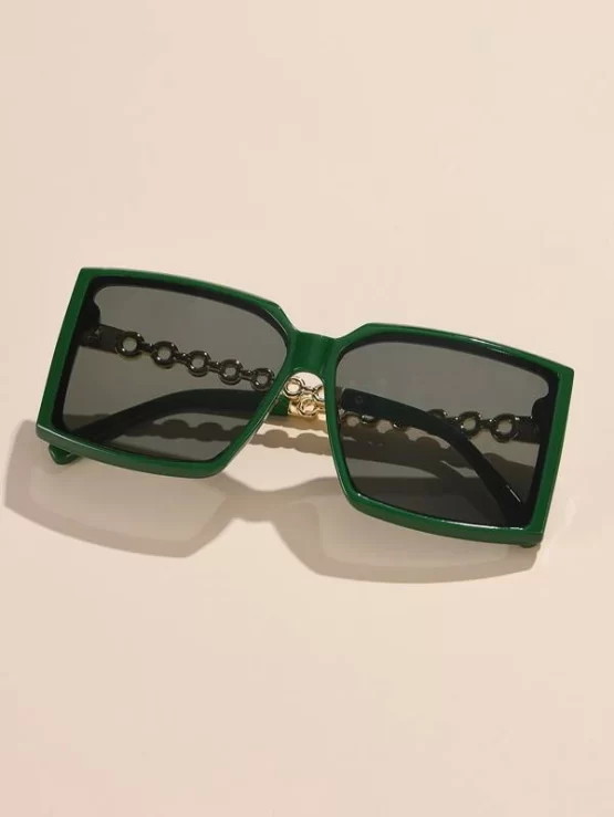 One Piece Casual Square Frame Fashion Glasses - Image 3