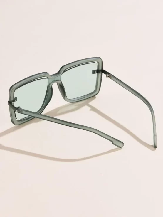 One Piece Square Frame Fashion Glasses - Image 3