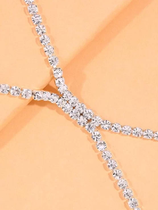 Glamorous One Piece Rhinestone Decor Anklet - Image 3