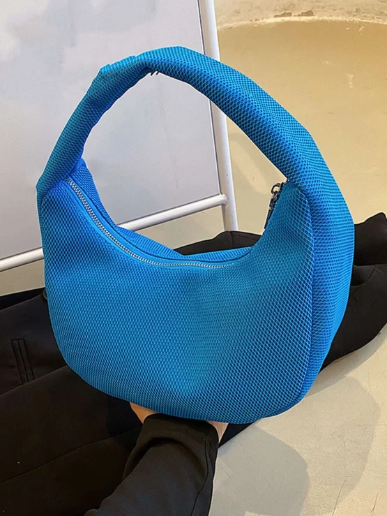 Minimalist Fashionable Zipper Hobo Bag - Image 3