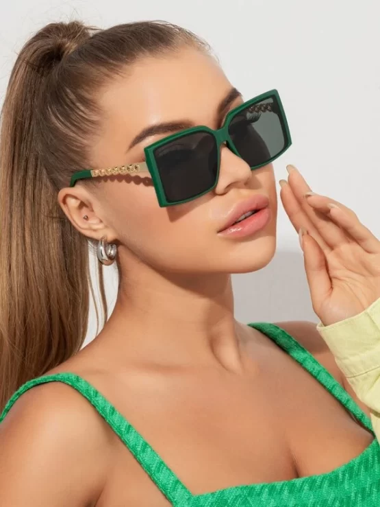 One Piece Casual Square Frame Fashion Glasses