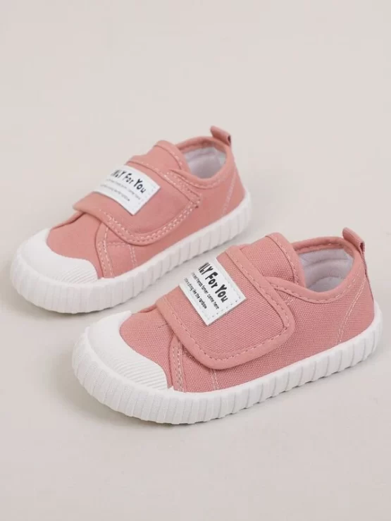 Girls Letter Patch Hook-and-loop Fastener Skate Shoes