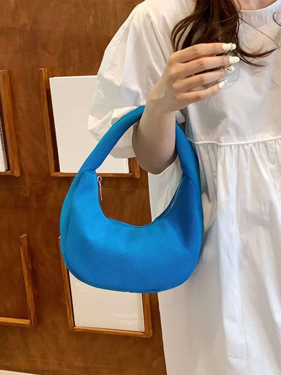 Minimalist Fashionable Zipper Hobo Bag