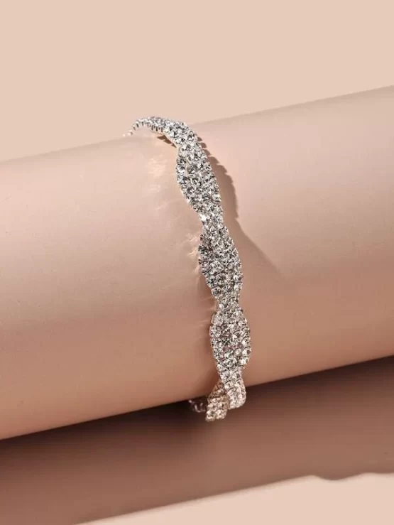 Glamorous One Piece Rhinestone Decor Bracelet