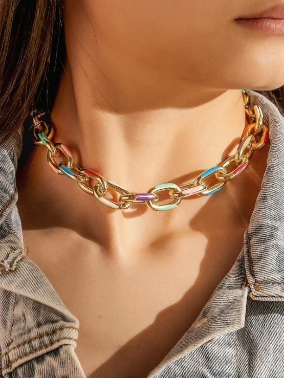 One Piece Fashionable Chunky Chain Necklace