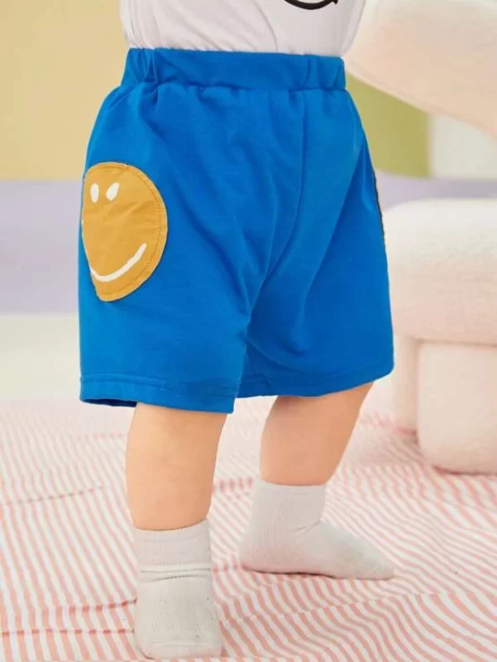 Baby Cartoon Casual Pattern Patched Shorts