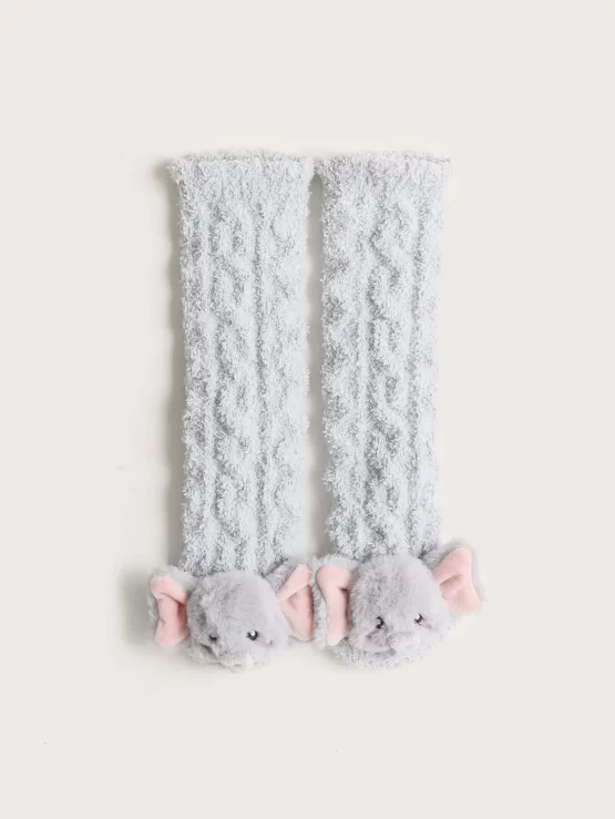 Baby Casual Fuzzy Crew Cartoon Socks - Image 2