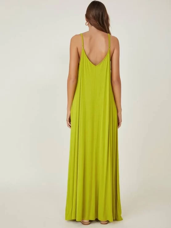 BASICS Plain Pocket Side Solid Cami Dress - Image 2