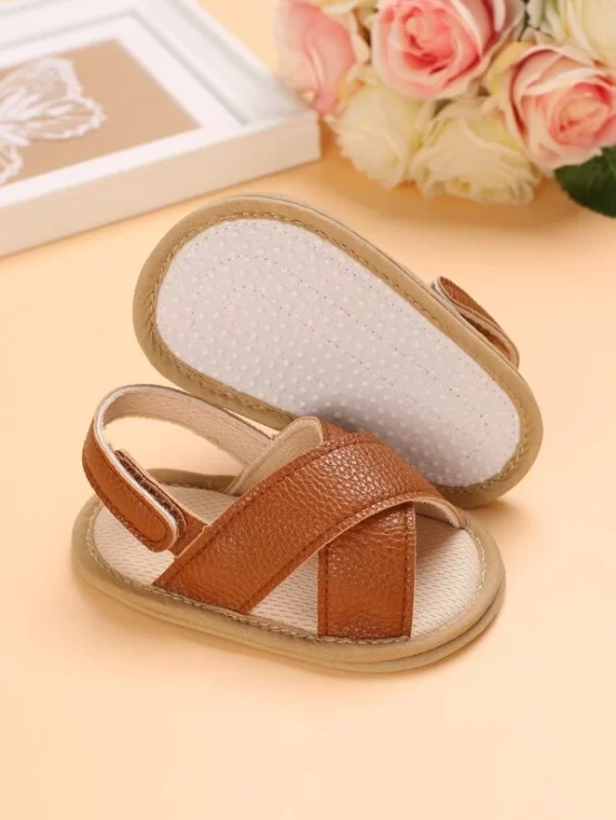Baby Girls Plain Minimalist Slingback Sandals - Image 4