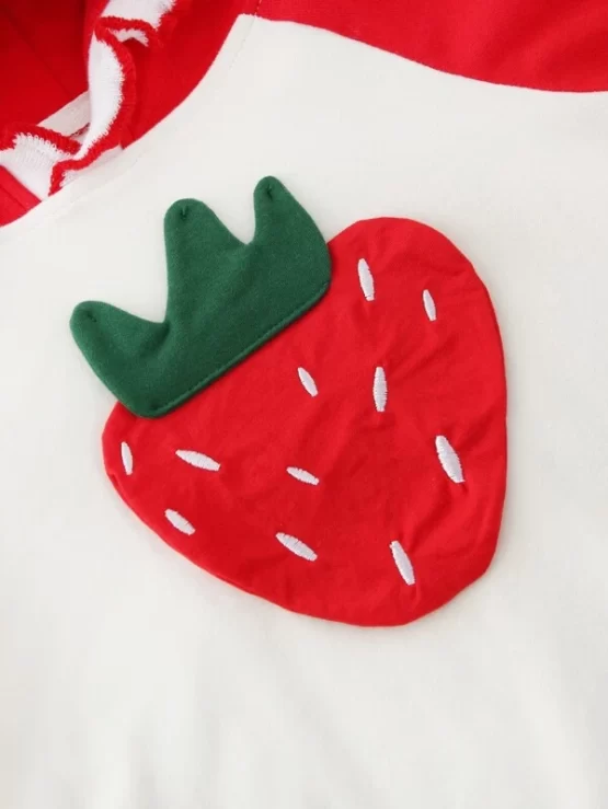 Peninsula Baby Strawberry Patch Hooded Overall Bodysuit - Image 3