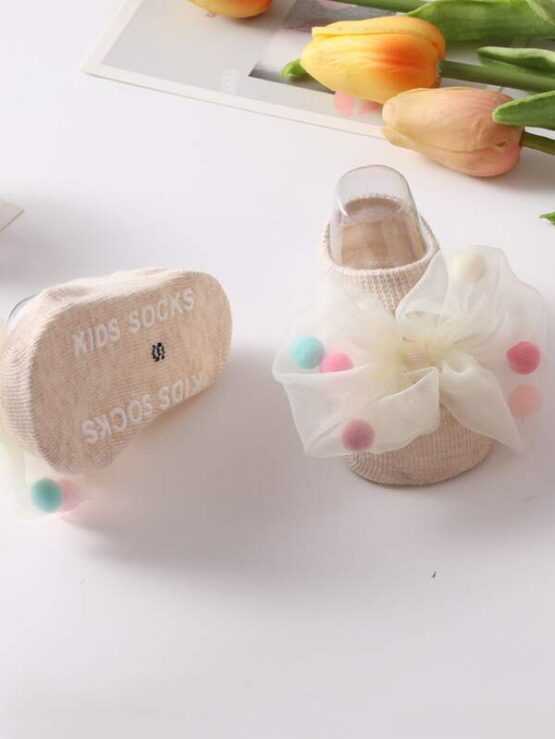 Baby Bow Casual Polka Dot Ankle Decor Socks - Image 4
