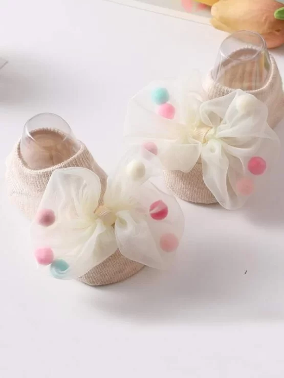 Baby Bow Casual Polka Dot Ankle Decor Socks - Image 5