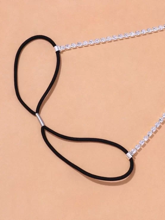 Two Pieces Rhinestone Decor Body Chain - Image 2