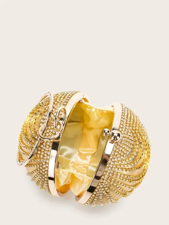 Mini Rhinestone Ball Shaped Evening Decor Bag - Image 3