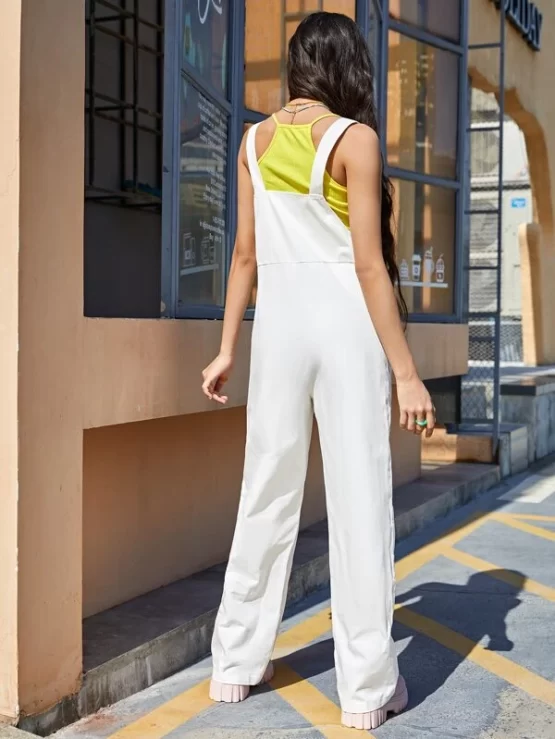 Floral Print Rainbow Patched Cami Jumpsuit - Image 2