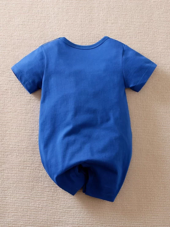 Yierying Baby Rainbow & Slogan Graphic Romper - Image 3
