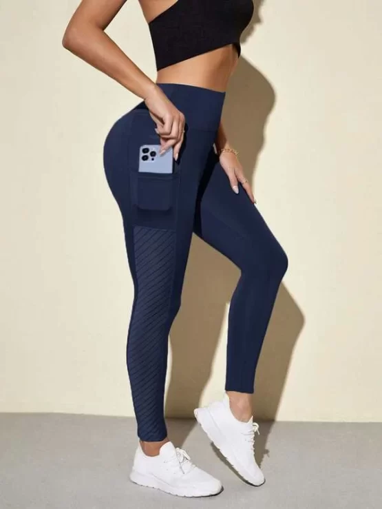 Space Dye Sports Leggings With Phone Pocket - Image 2