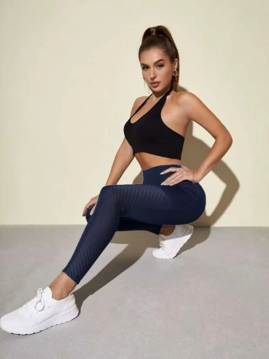 Space Dye Sports Leggings With Phone Pocket - Image 3
