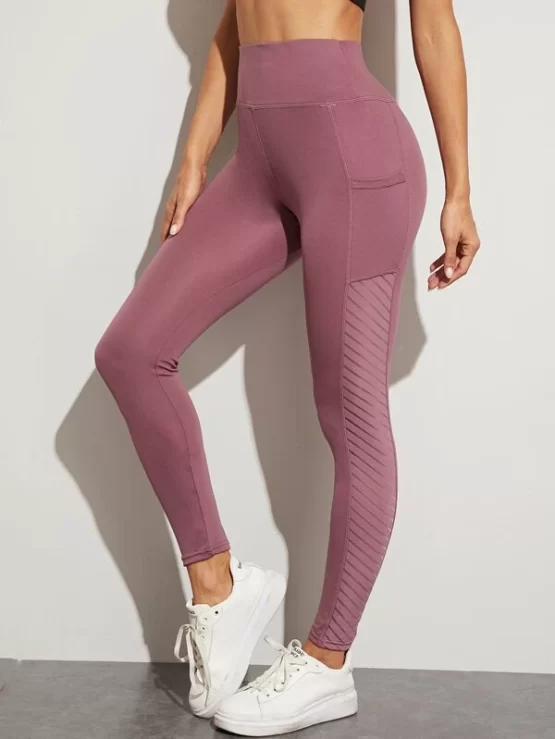 Space Dye Sports Leggings With Phone Pocket - Image 4