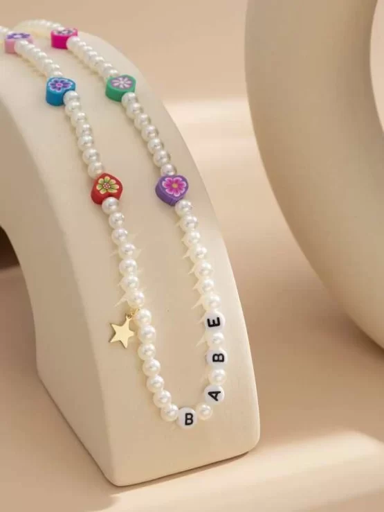 Star Fashionable Charm Faux Pearl Waist Chain - Image 2
