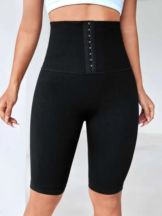 Hook And Eye Scrunch Butt Sports Biker Shorts - Image 3