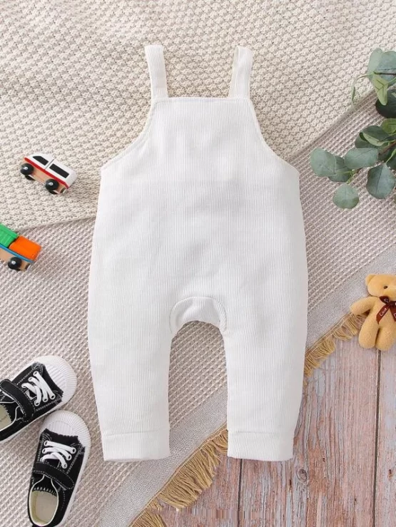 Baby Bear Patched Embroidery Overall Jumpsuit - Image 3