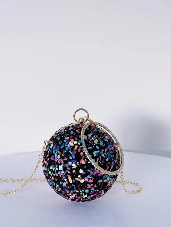 Glamorous Mini Top Ring Design Circle Bag - Image 4