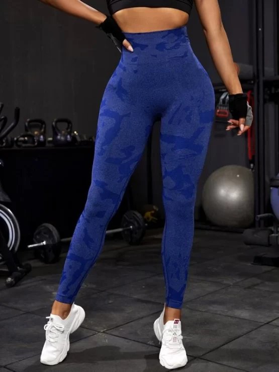 Wide Waistband Camo Print Sports Leggings - Image 2