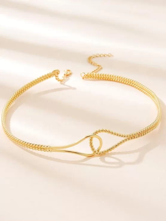 Fashionable One Piece Twist Decor Choker - Image 3