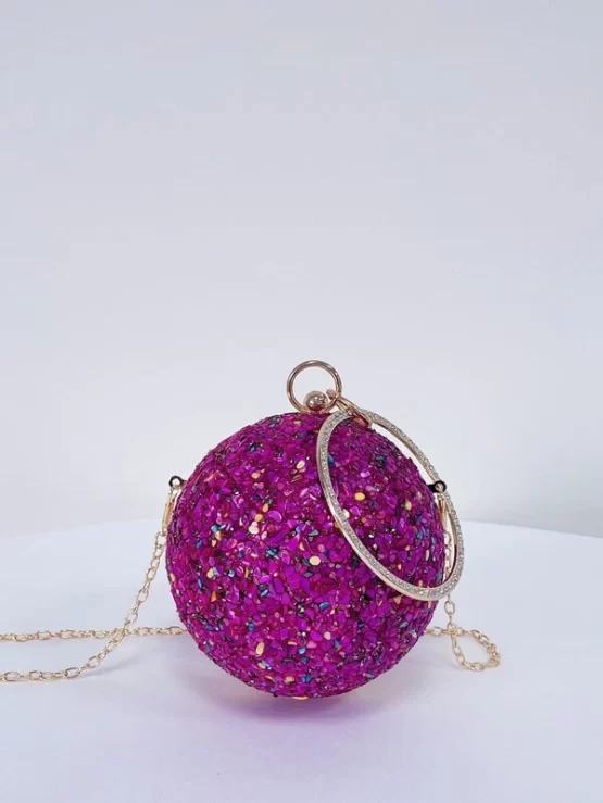 Glamorous Mini Top Ring Design Circle Bag - Image 3