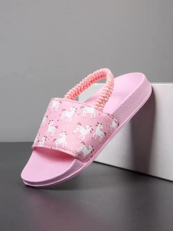 Cartoon Slingbacks Design Single Band Slippers - Image 2