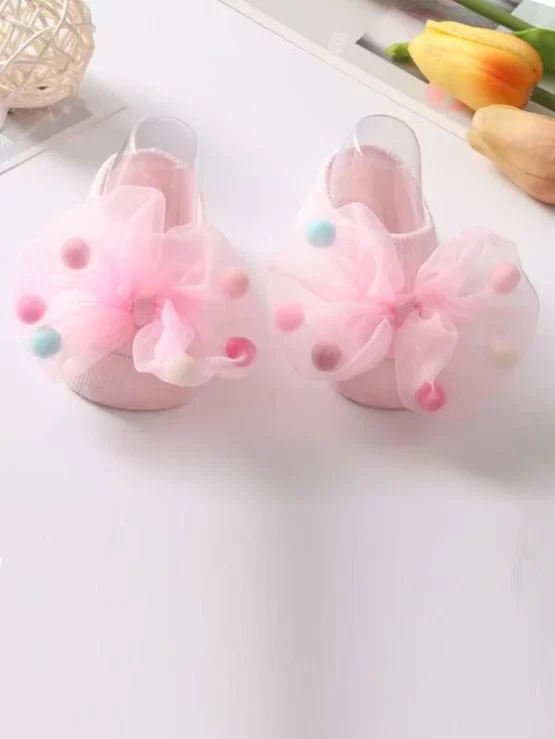 Baby Bow Casual Polka Dot Ankle Decor Socks