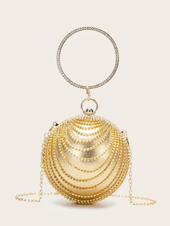 Mini Rhinestone Ball Shaped Evening Decor Bag