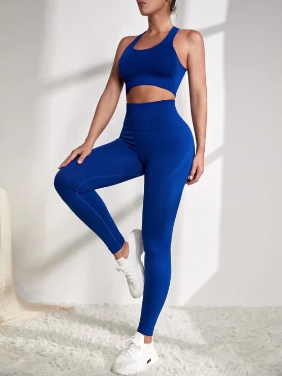 High Stretch Plain Racer Back Sports Set