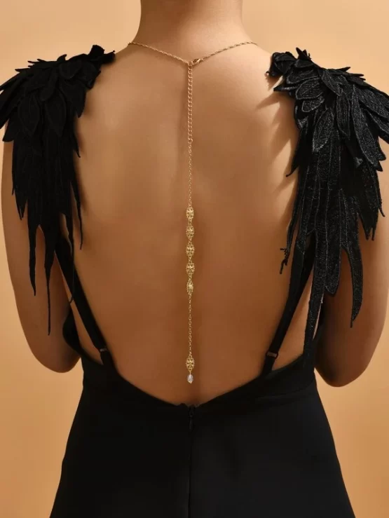 Flowers Fashionable Back Decor Necklace