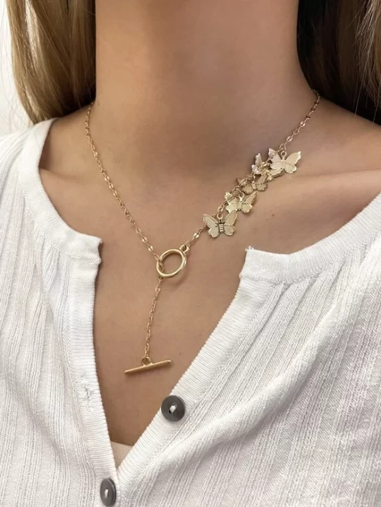Fashionable Pendant Butterfly Charm Necklace