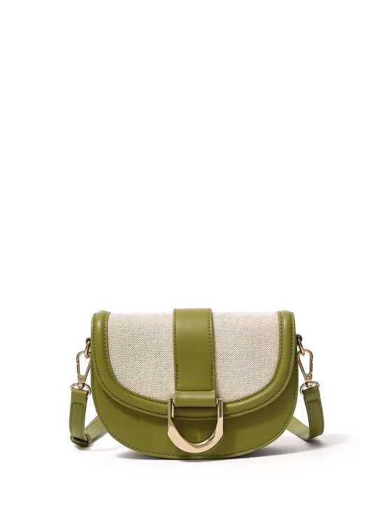 MOTF PREMIUM Two Tone Saddle Design Shoulder Bag