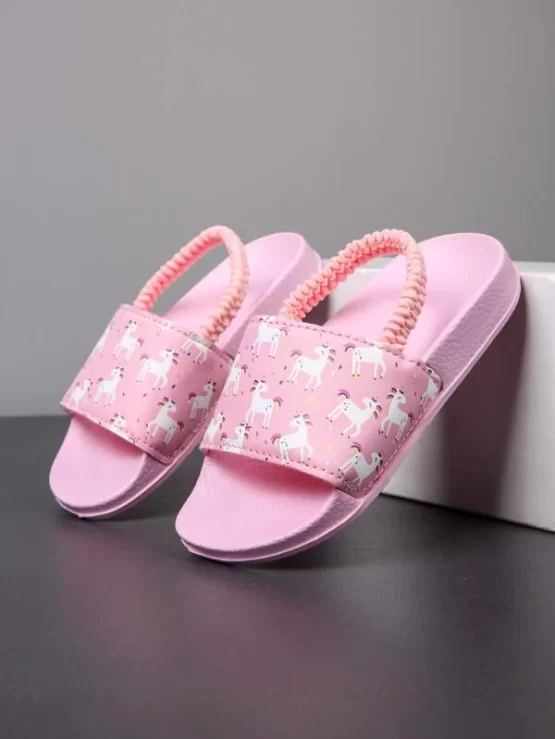 Cartoon Slingbacks Design Single Band Slippers
