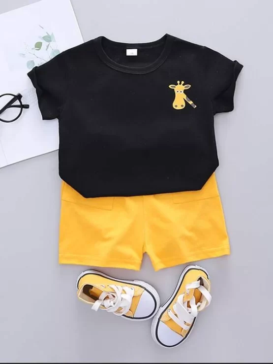 Toddler Boys Cartoon Graphic Tee & Shorts