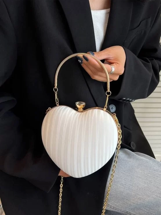 Mini Rhinestone Top Ring Chain Novelty Decor Bag