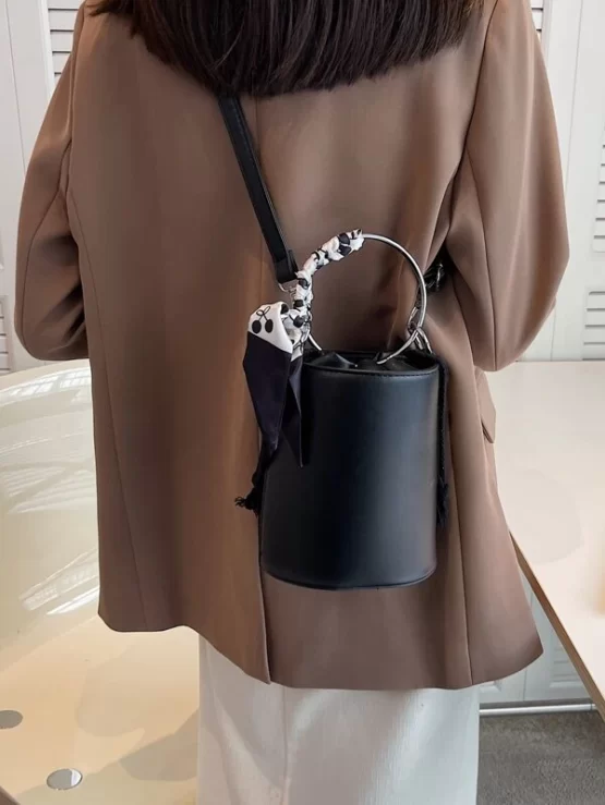 Mini Twilly Scarf Decor Bucket Bag With Inner Pouch