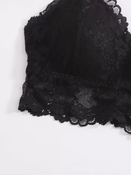 Two Pack Romatic Bralettes Floral Lace Bra Set - Image 3