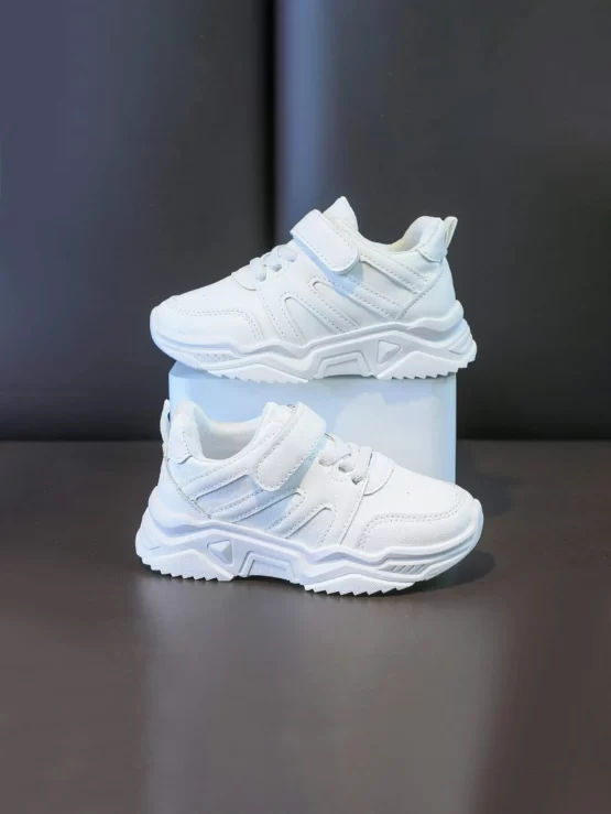 Girls Minimalist Hook-and-loop Fastener Strap Sneakers - Image 3